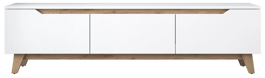 Móvel TV D1 – Branco Nogueira – 180x48,6x35 cm