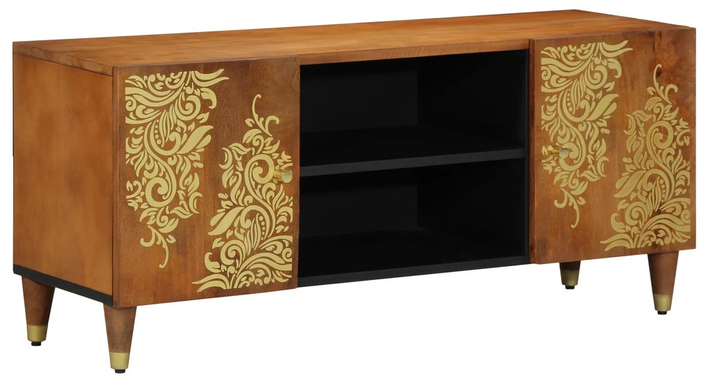 vidaXL Armário de TV 105x33x46 cm Madeira Sólida de Mangueira