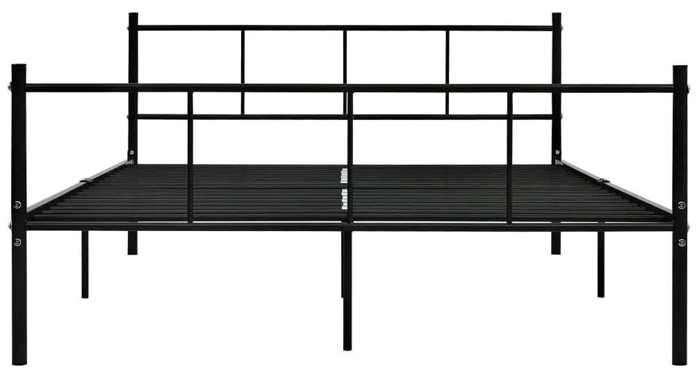 Estrutura de cama 140x200 cm metal preto