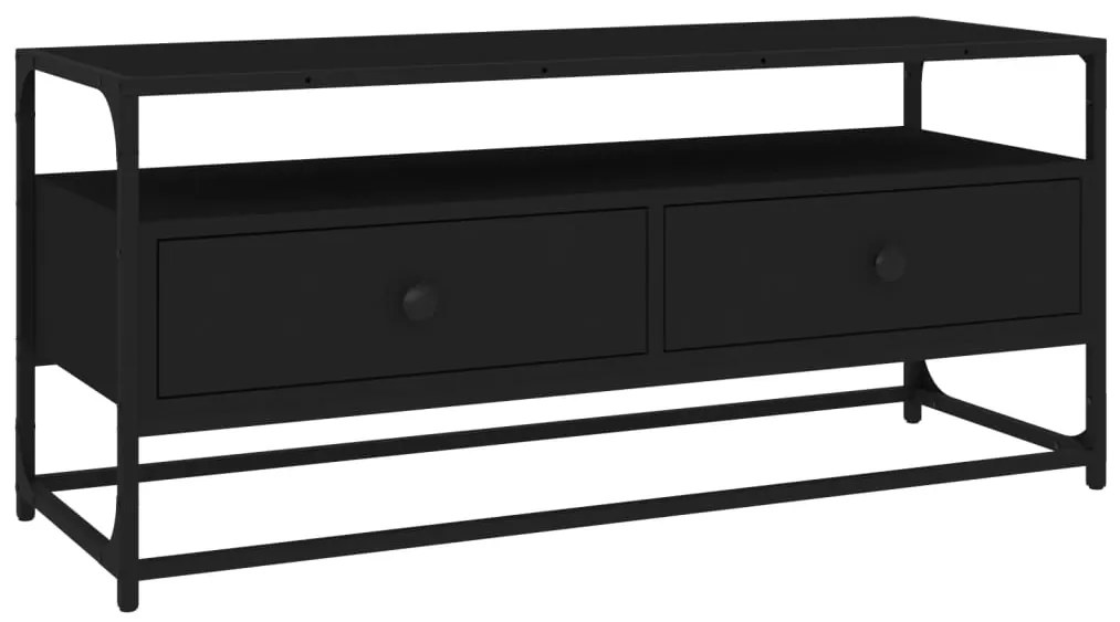 Móvel de TV 100x35x45 cm derivados de madeira preto