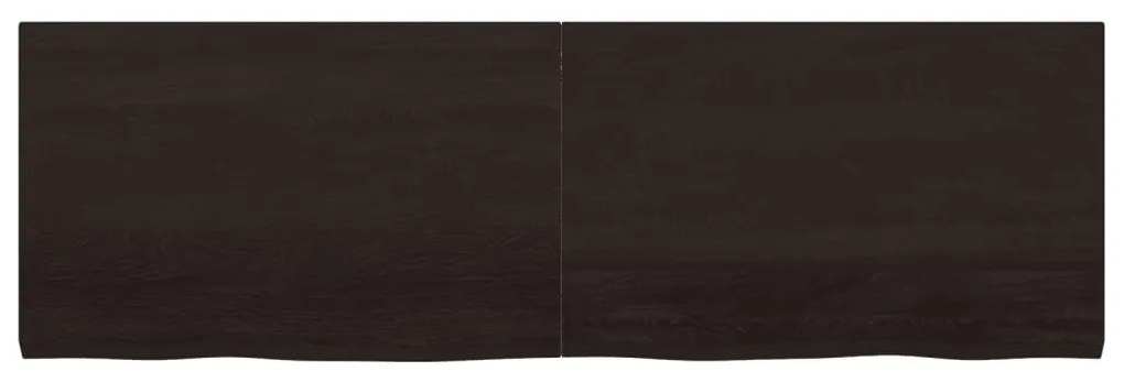 Tampo de mesa 160x50x(2-4) cm carvalho tratado castanho-escuro