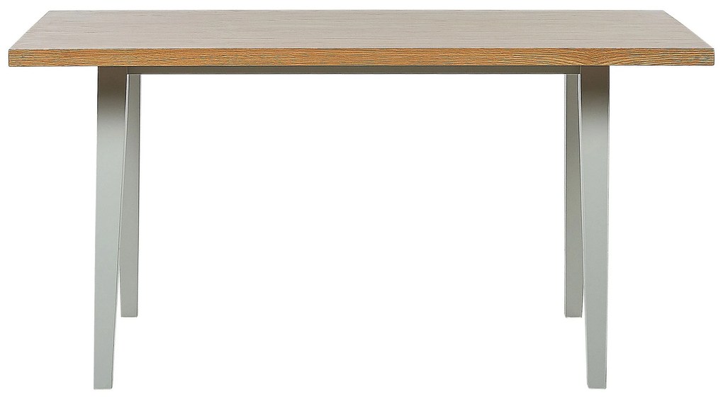 Mesa de jantar em castanho claro e cinzento 150 x 90 cm LENISTER Beliani