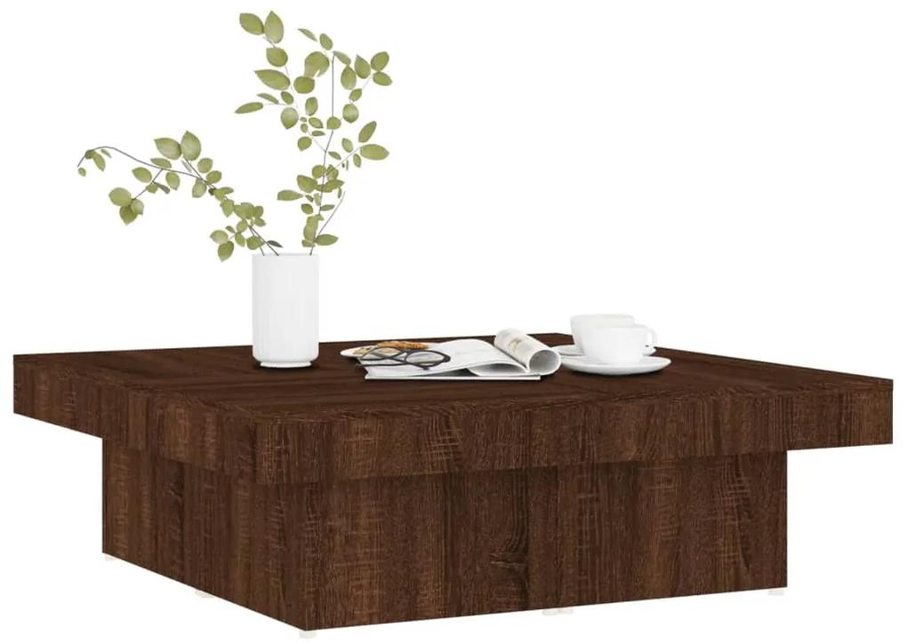 Mesa de centro 90x90x28 cm derivados madeira carvalho castanho