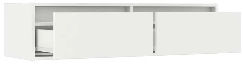 Móvel de TV com luzes LED 100X35,5x25 cm branco