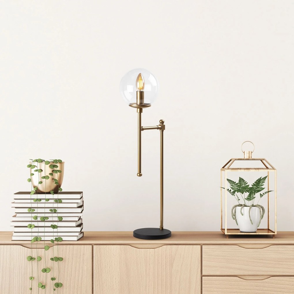 Candeeiro de Mesa Step – Dourado – 18 x 24 x 66 cm