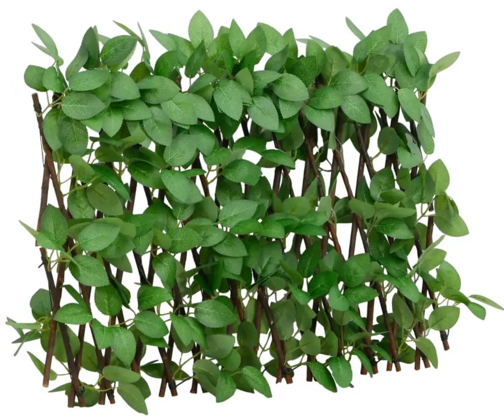 vidaXL Treliça de hera artificial extensível 180x30 cm verde
