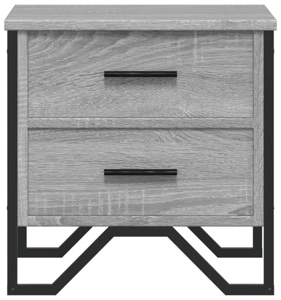 Mesa de cabeceira 40x41x40 cm derivados madeira cinzento sonoma