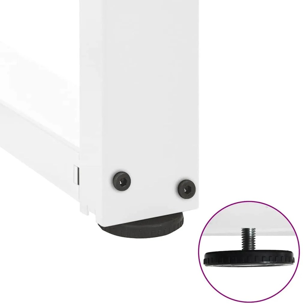 Pés de mesa de bar em forma de T, 2 peças, branco, 40x35x(110-111) cm,