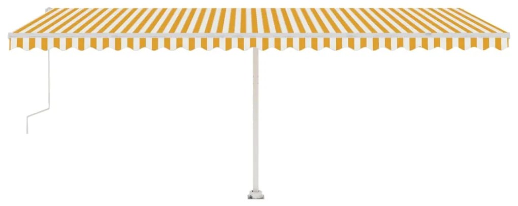 Toldo automático independente 600x300 cm amarelo e branco