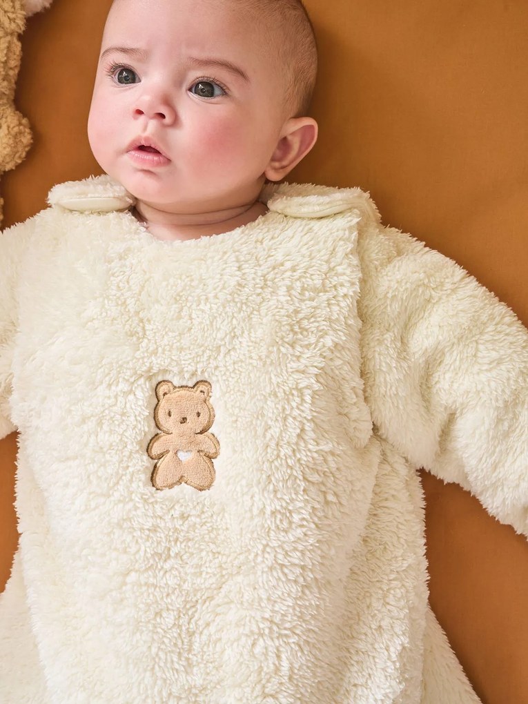 Saco de bebé PETIT OURS com mangas compridas amovíveis  baunilha