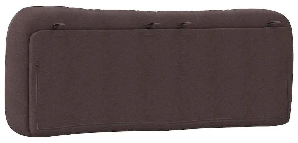 Almofadão de cabeceira 120 cm tecido castanho-escuro