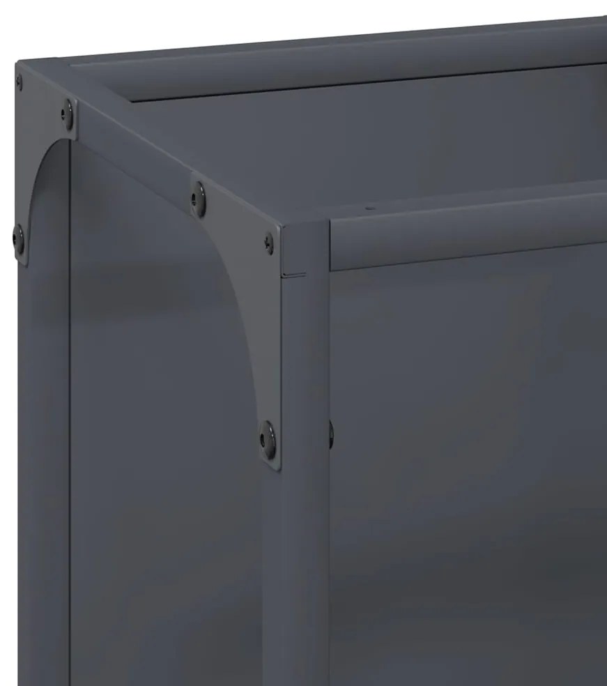 Suporte para lenha 25x25x80 cm aço laminado a frio antracite