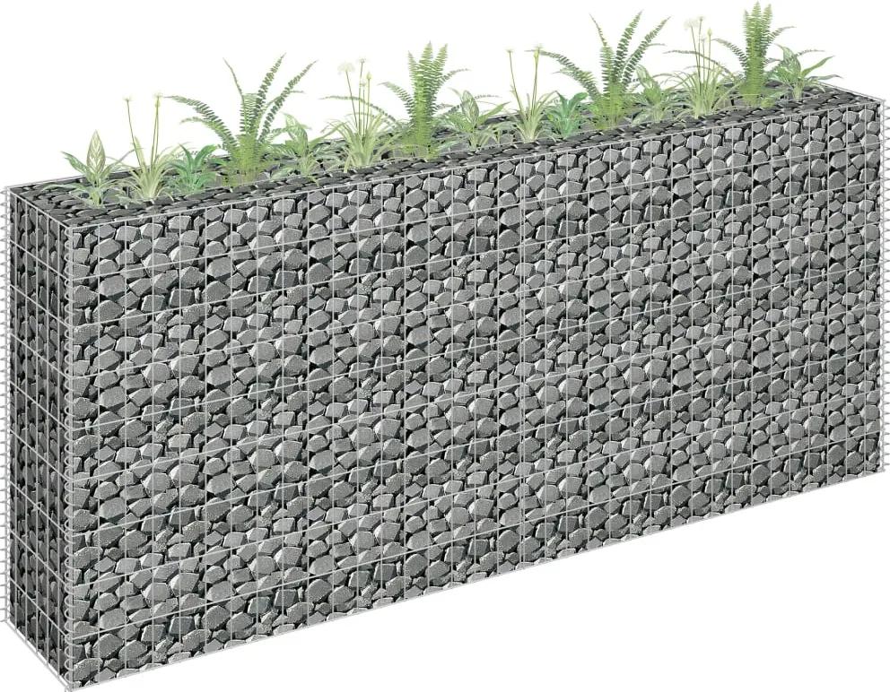 Gabião para plantas em aço galvanizado 180x30x90 cm
