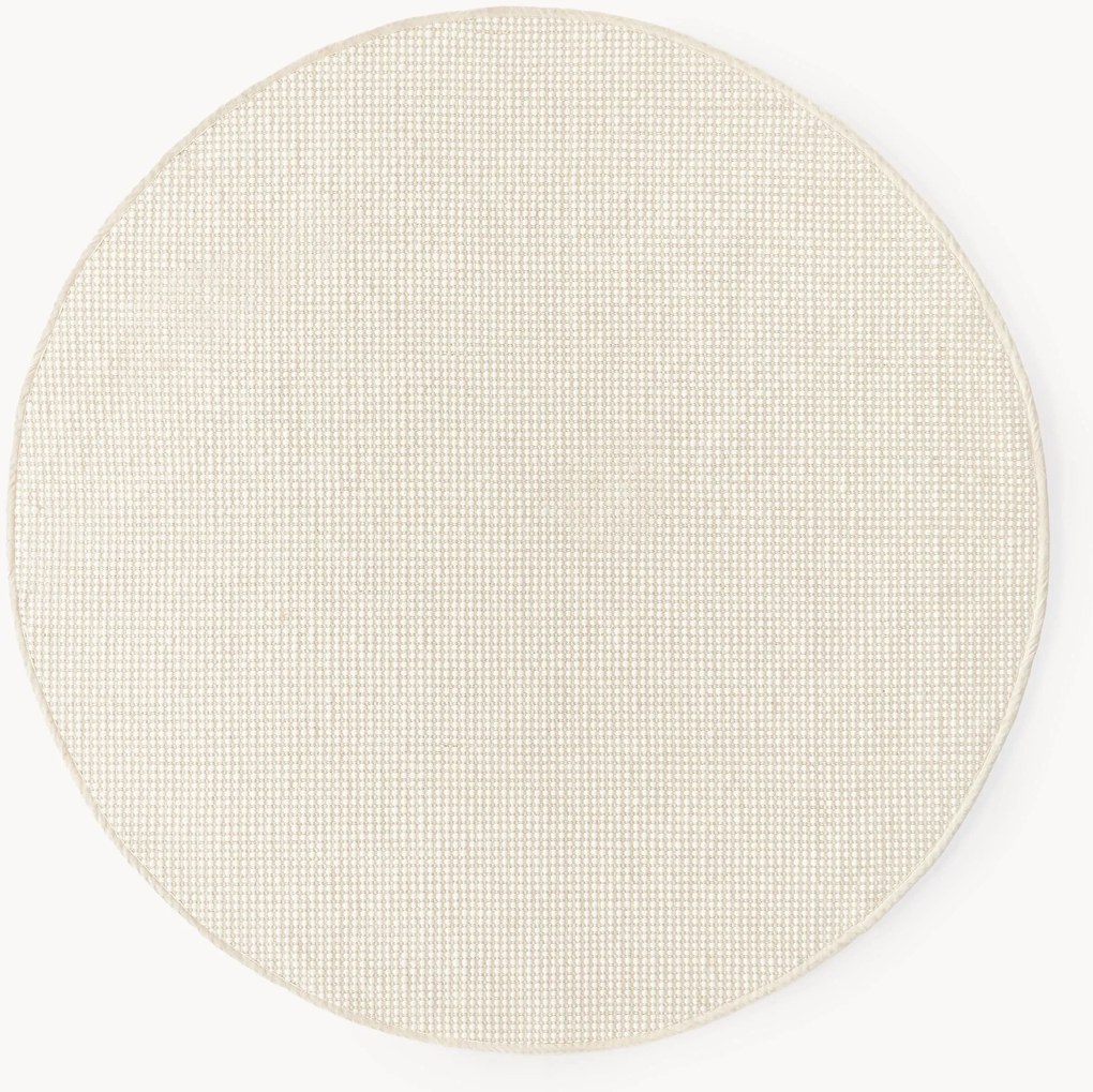 Tapete redondo de lã artesanal Amaro