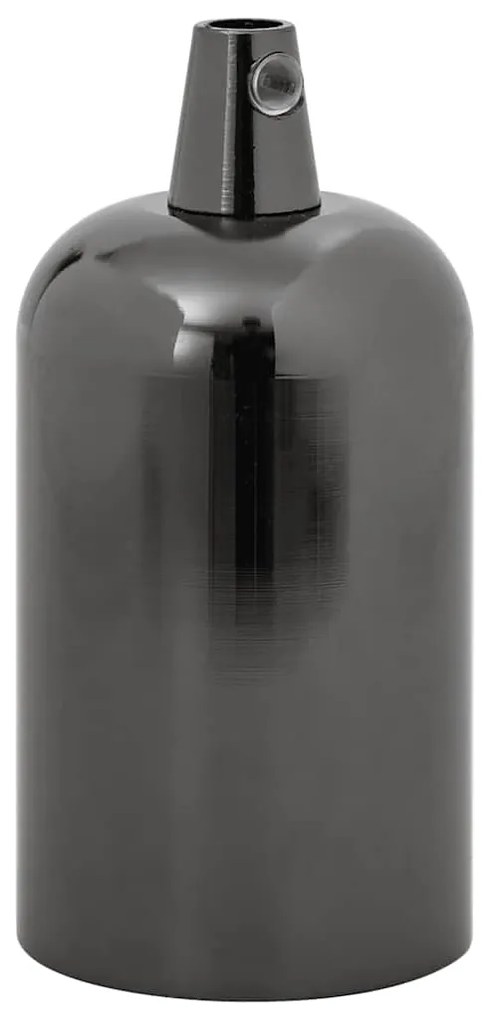 Casquilhos de lâmpadas 2 pcs Preto brilhante E27