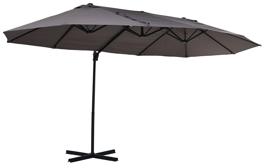 Chapéu de Sol Duplo Inclinável para Jardim Terraço Chapéu de Sol Excên
