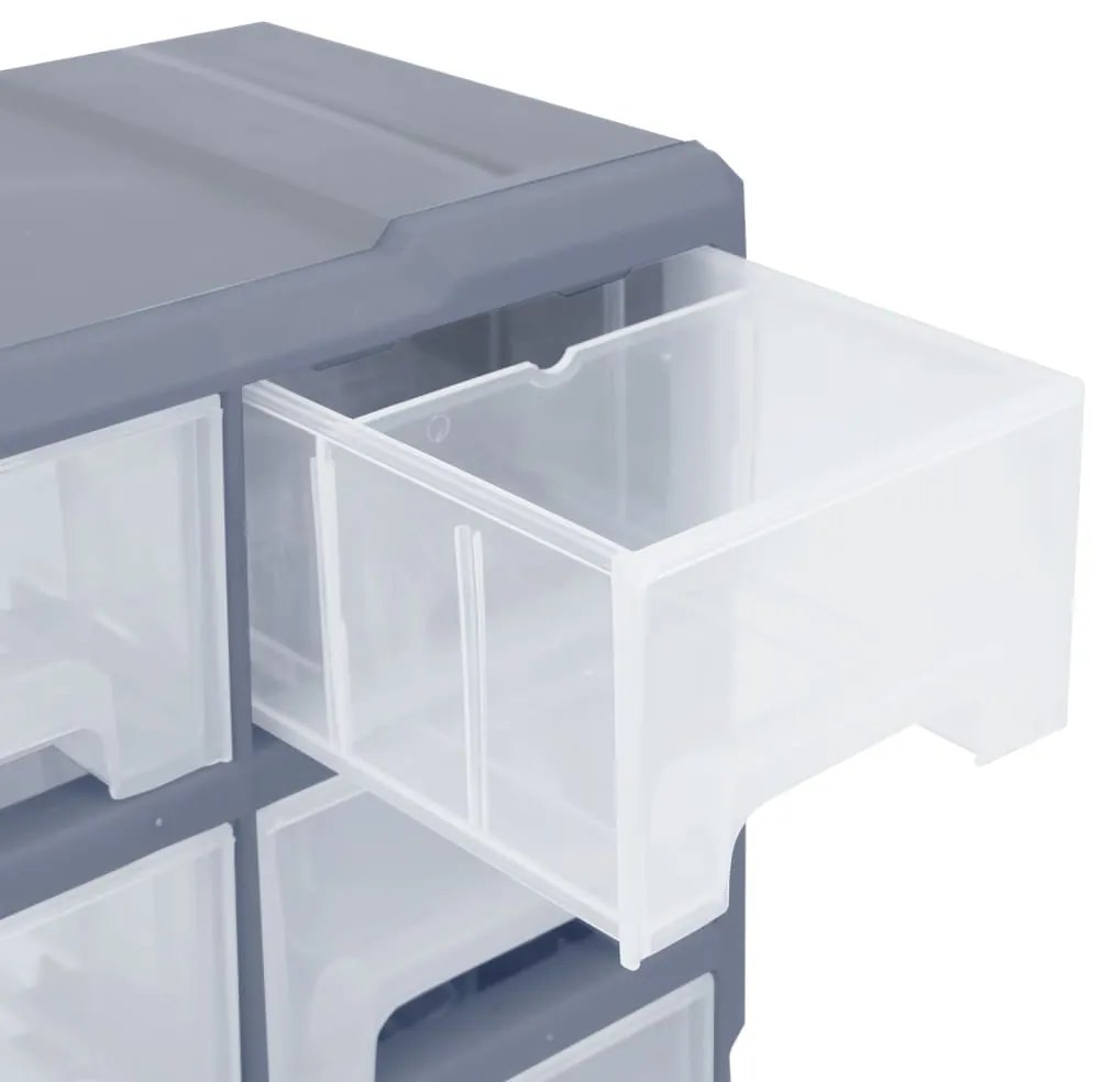 Caixa organizadora com 16 gavetas médias 52x16x37 cm