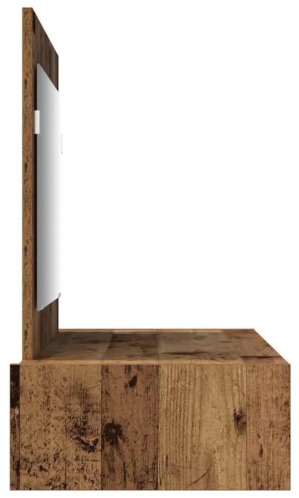 Mesa de Cabeleireiro Suspensa - Madeira Vintage - 100x40x70 cm