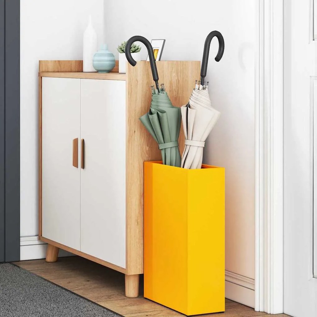 Suporte de Guarda-Chuva Amarelo Mustard , 28x12x41 cm, Aço