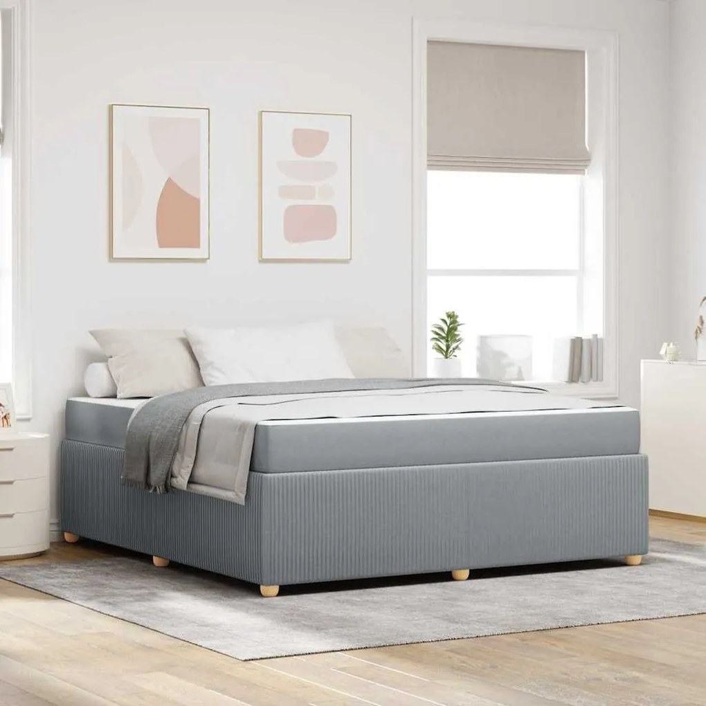 vidaXL Estrutura da Cama Outros Cinzento-claro 180 x 200 cm tecido