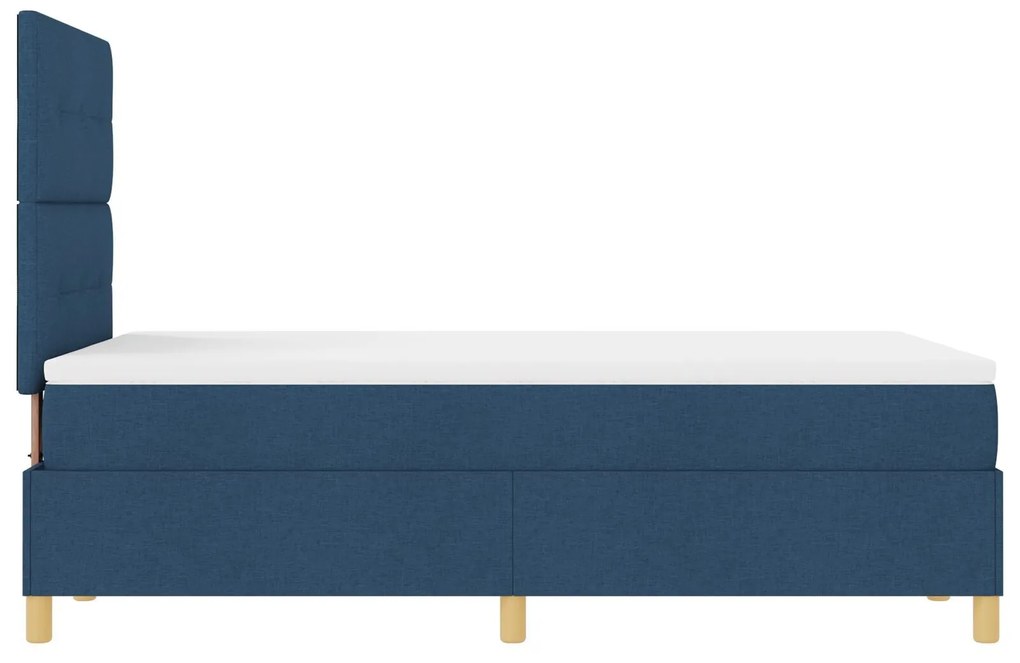 Cama Box com Colchão Azul 120x200 cm Tecido