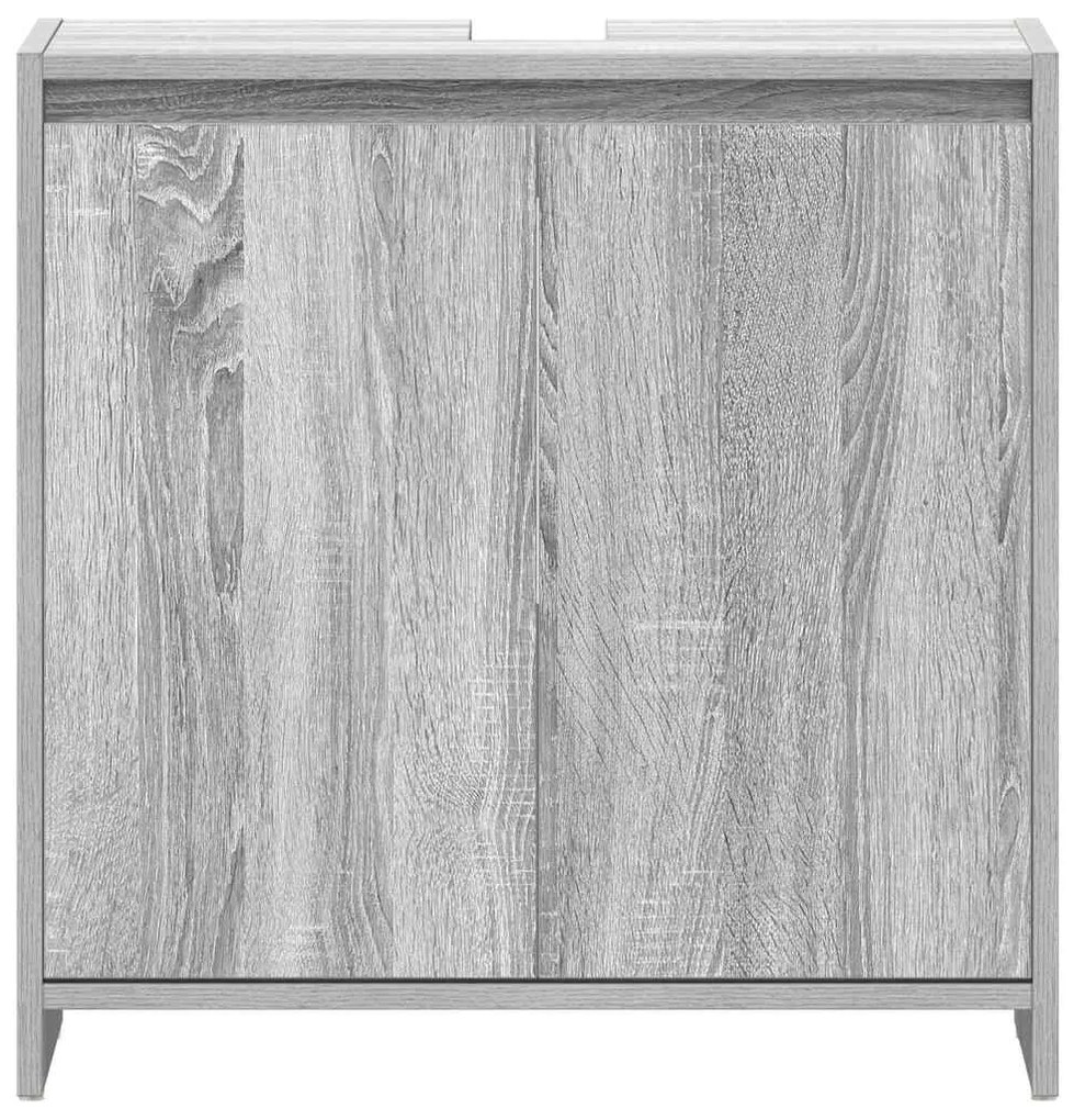 Armário casa de banho 60x33x61cm derivados madeira cinza sonoma