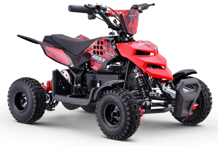 Mini Moto 4 elétrica para crianças Roan Raptor R4 500W Vermelha