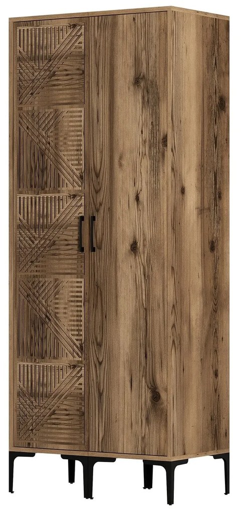 Roupeiro Kumsal PS – Nogueira – 80x47,5x201,4 cm