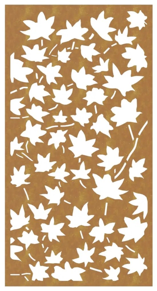 Decoração p/ muro jardim 105x55 cm aço corten design folha ácer
