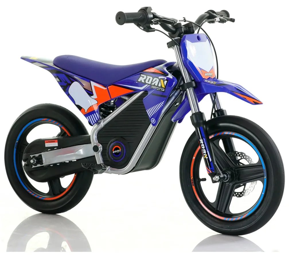 Mini moto elétrica para crianças Minicross 350W Roan MX E350 14/14" Supermotard Azul