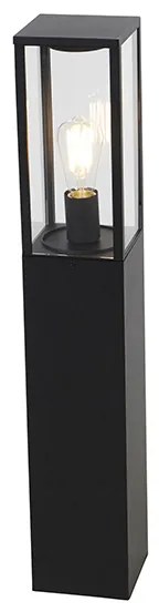 Candeeiro de poste exterior preto 80 cm com estaca de terra e prensa-cabos - Charlois