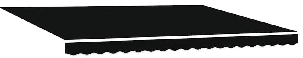 Toldo Retrátil Manual com LED Preto 450x300 cm
