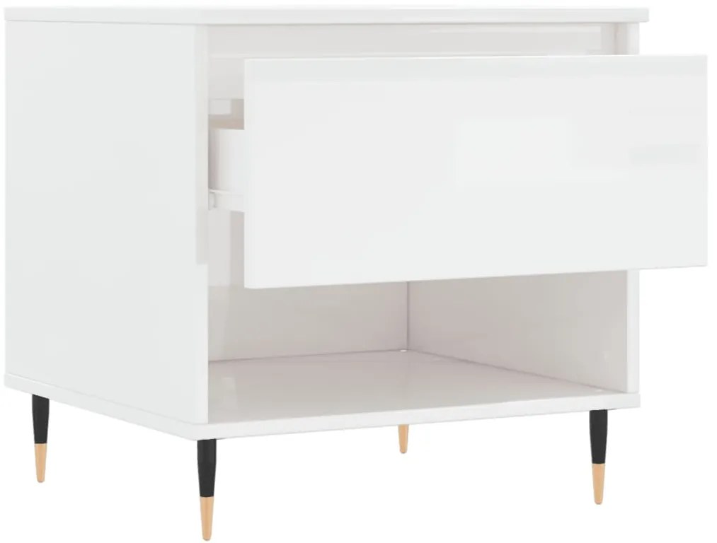 Mesa de centro 50x46x50cm derivados de madeira branco brilhante