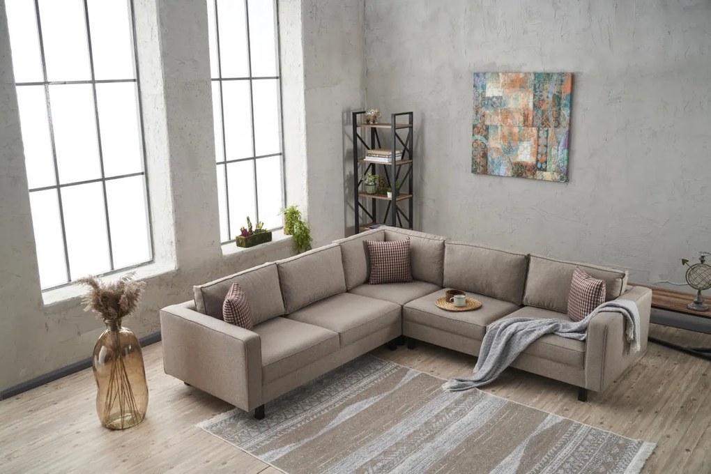 Sofá de Canto Kale – Creme – 258x83x258 cm