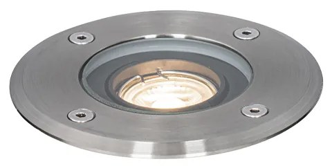 Projetores de solo exteriores modernos em aço 35 mm ajustáveis IP65 - Delux