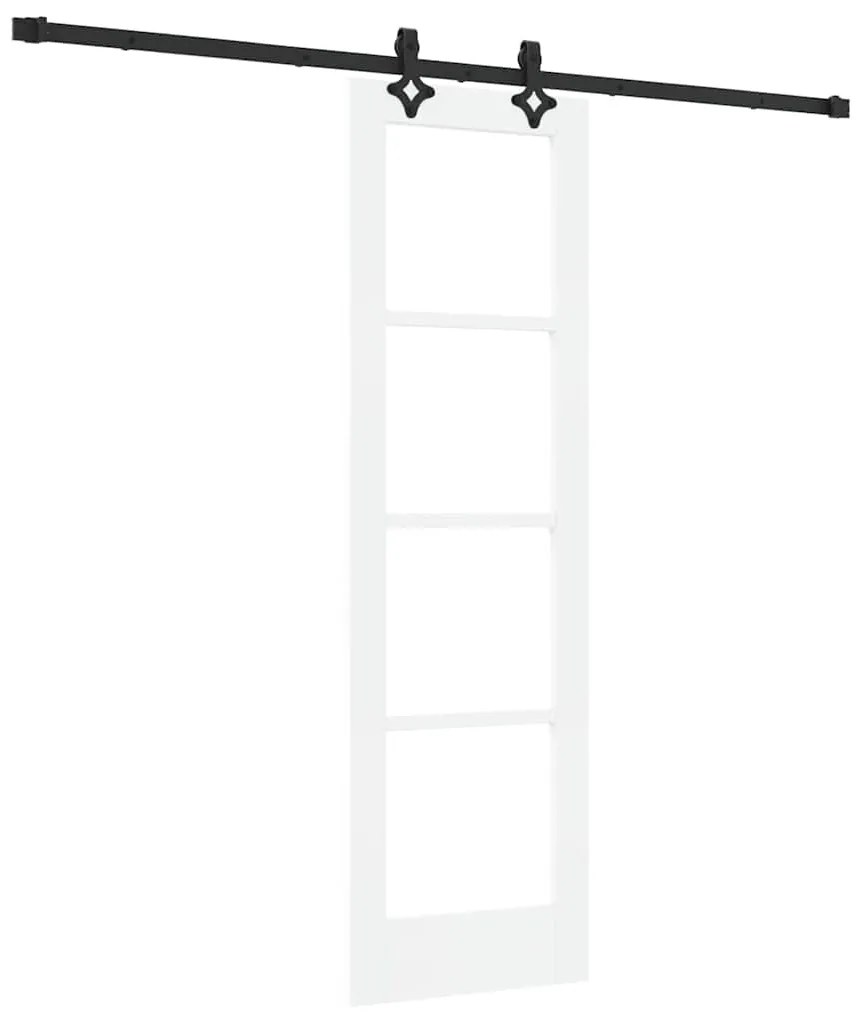 Porta Deslizante vidaXL com Hardware Branco 61x198.5 cm Madeira Maciça