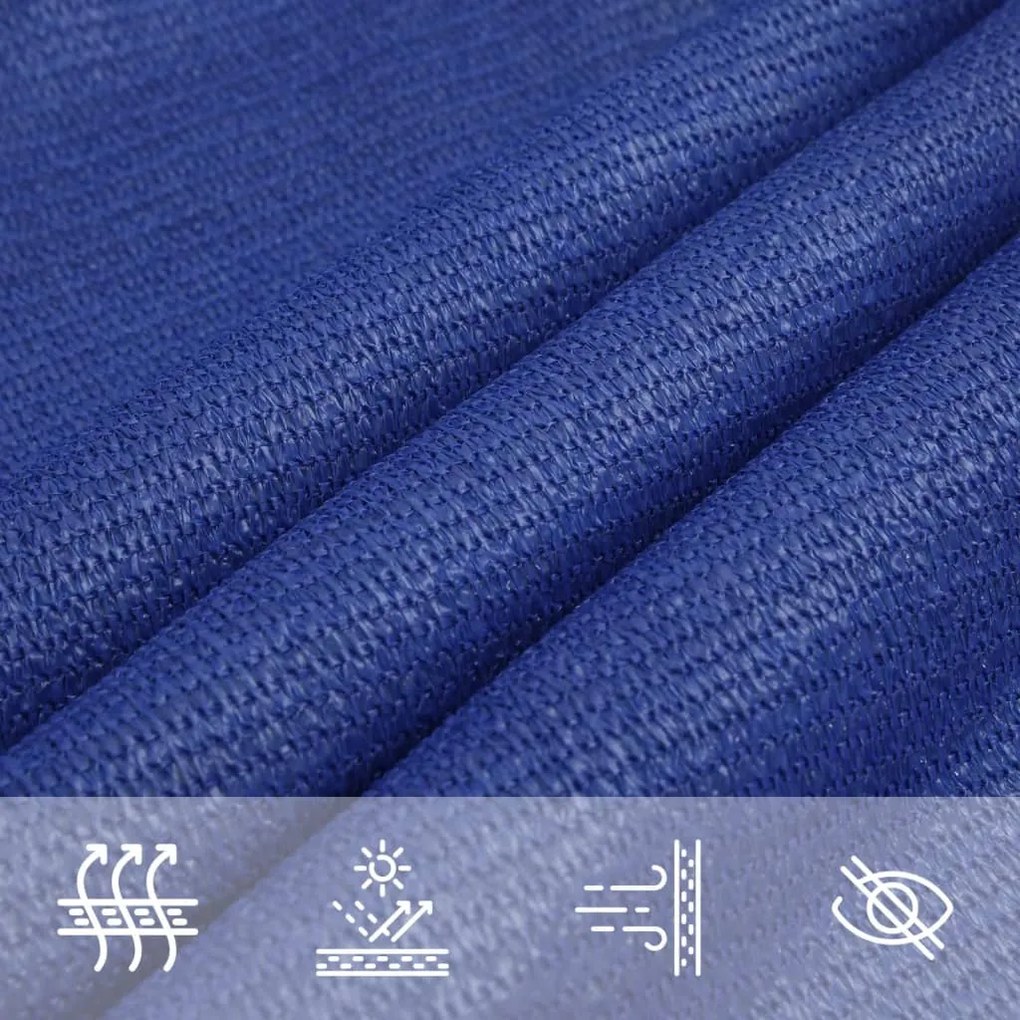 Para-sol estilo vela retangular 160 g/m² 3x5 m PEAD azul