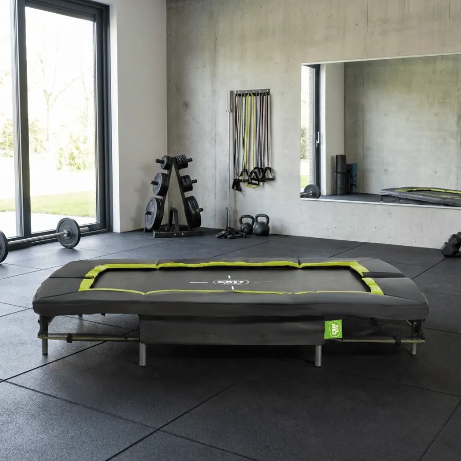 Trampolim desportivo retangular Silhouette 153 x 214 cm - preto