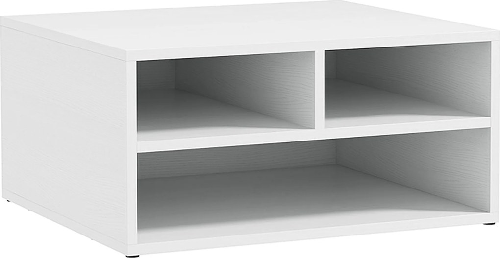 HOMCOM Organizador 3 Compartimentos Suporte para Impressora Branco 47x40x22,5 cm | Aosom Portugal