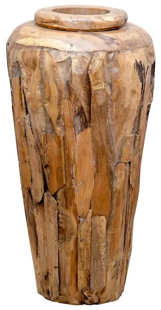 vidaXL Jarra decorativa 40x80 cm madeira de teca maciça