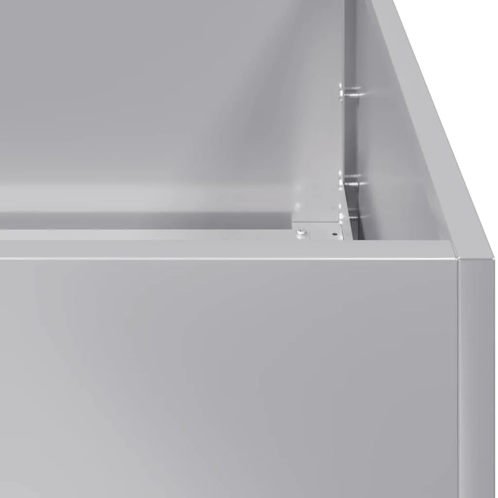 Planter 360x40x40 cm aço galvanizado