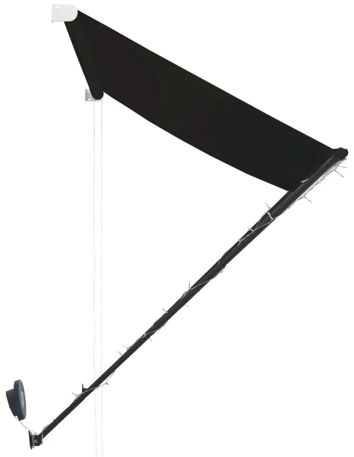 Toldo retrátil com LED 150x150 cm antracite