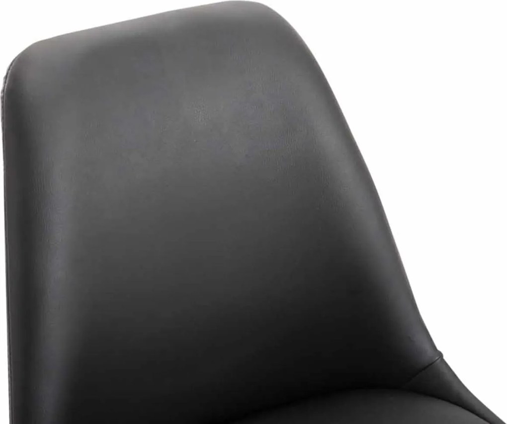 Conjunto de 4 cadeiras jantar Maverick B em couro sintético preto