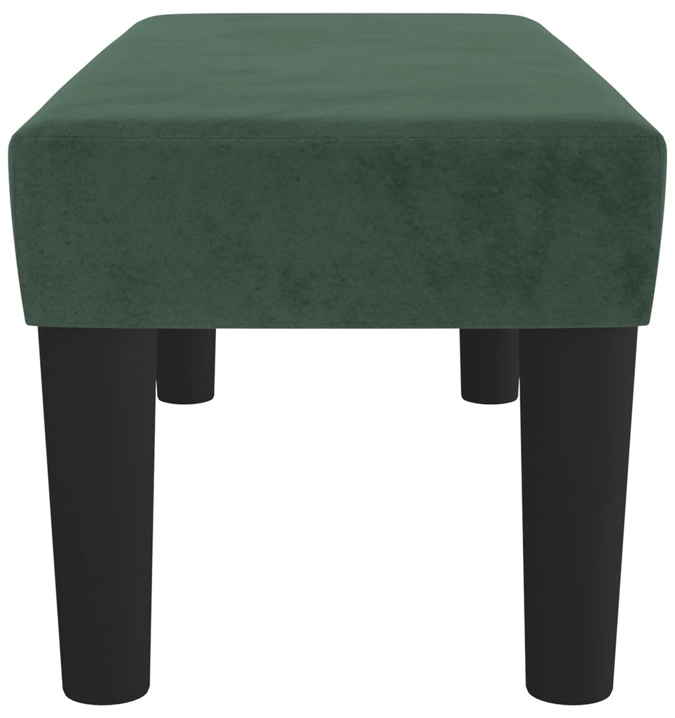 Banco 70x30x30 cm veludo verde-escuro
