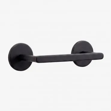 Porta-rolos Adesivo Para Casa De Banho Em Aço Inoxidável Caldrumi Preto Mate - Sklum