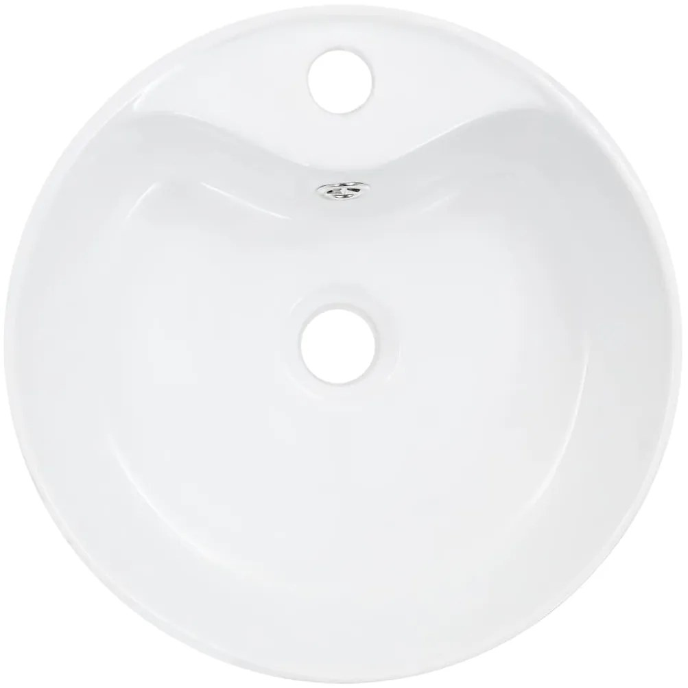 Lavatório com extravasamento 36x13 cm cerâmica branco