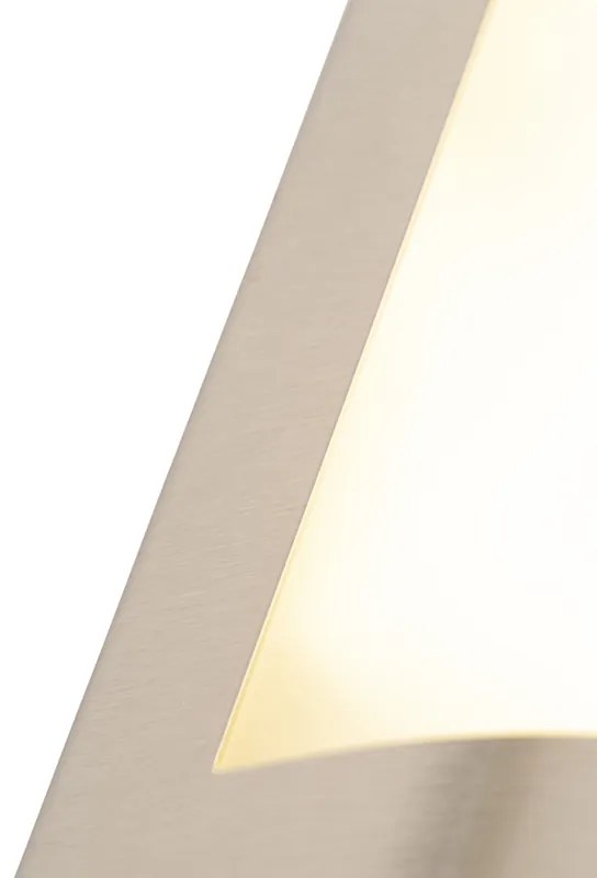 Candeeiro de parede exterior moderno em aço inoxidável IP44 - Mira Moderno