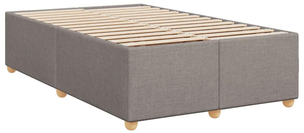Cama com molas/colchão 120x200 cm tecido castanho-acinzentado
