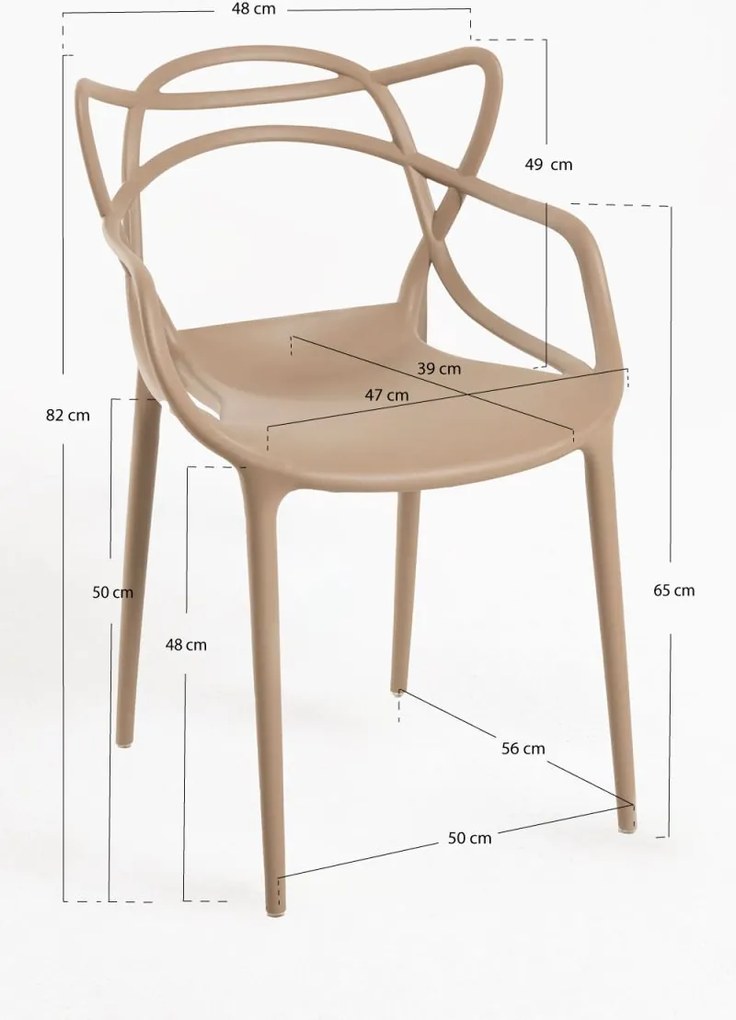 Pack 4 Cadeiras Korme - Beige