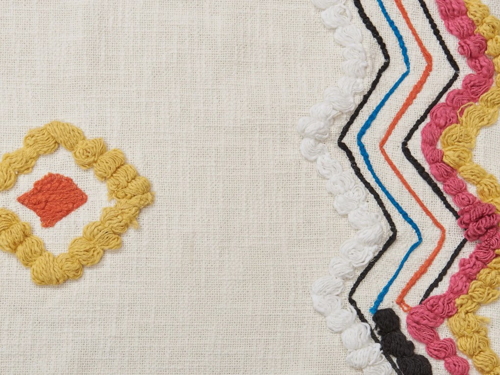 Manta decorativa em algodão multicolor 130 x 180 cm MORENA Beliani